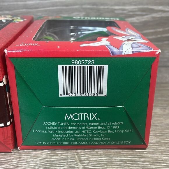 NOB Vintage Looney Tunes “Marvin the Martian” 3 Christmas Collectible Ornaments - Picture 10 of 10